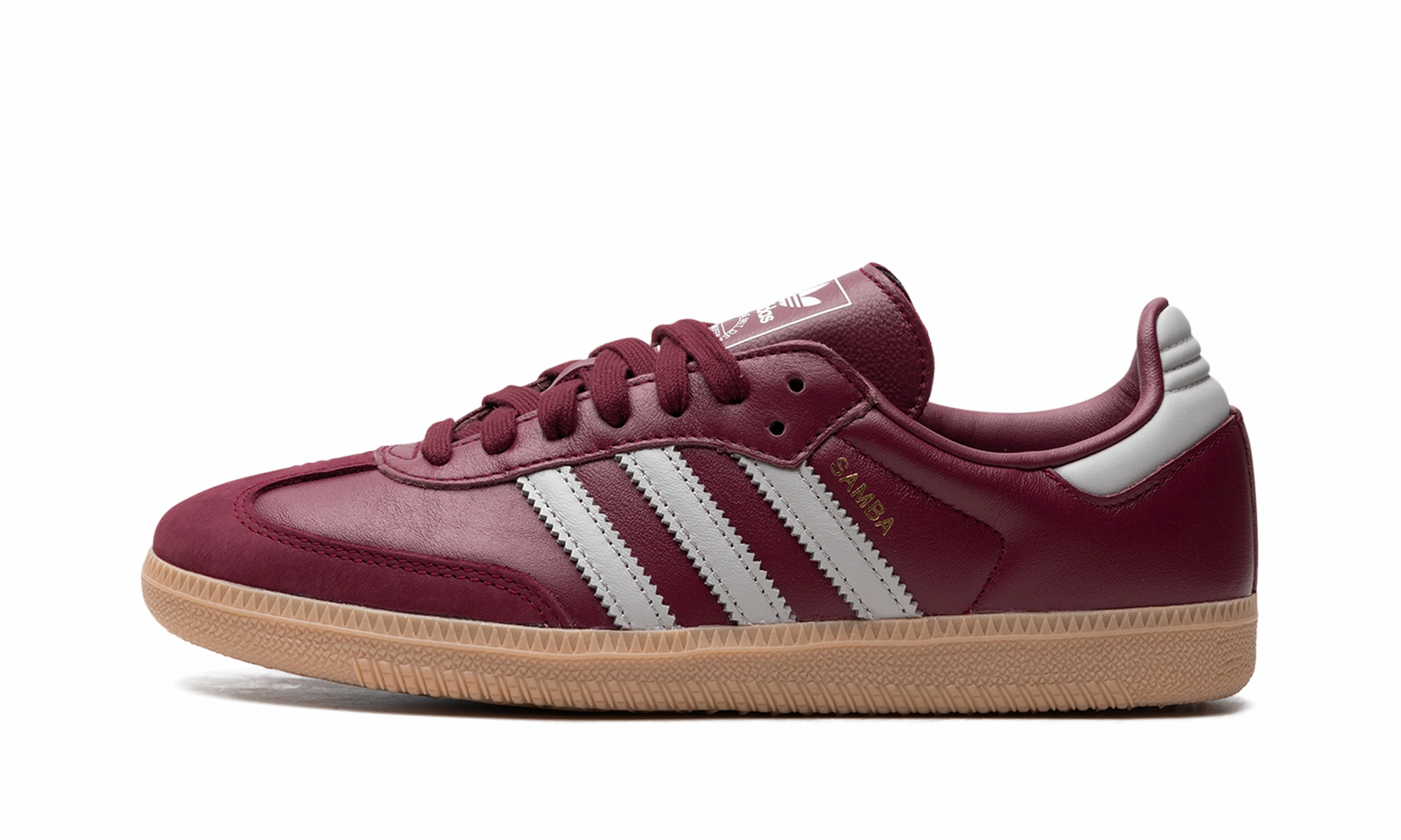 SAMBA OG WMNS "Burgundy" Durable Rubber Outsole Everyday Pair