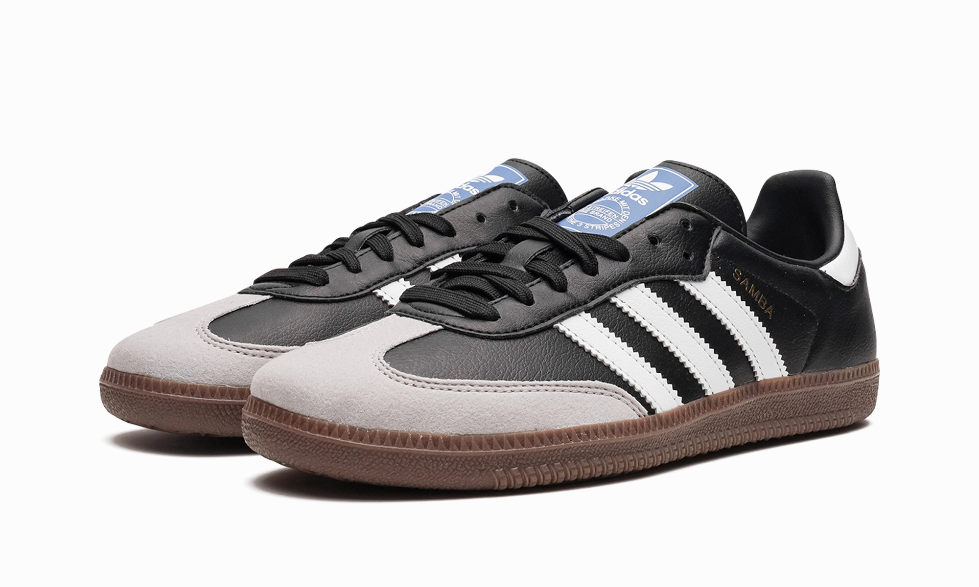 Premium Leather Samba Vegan "Black / Gum"