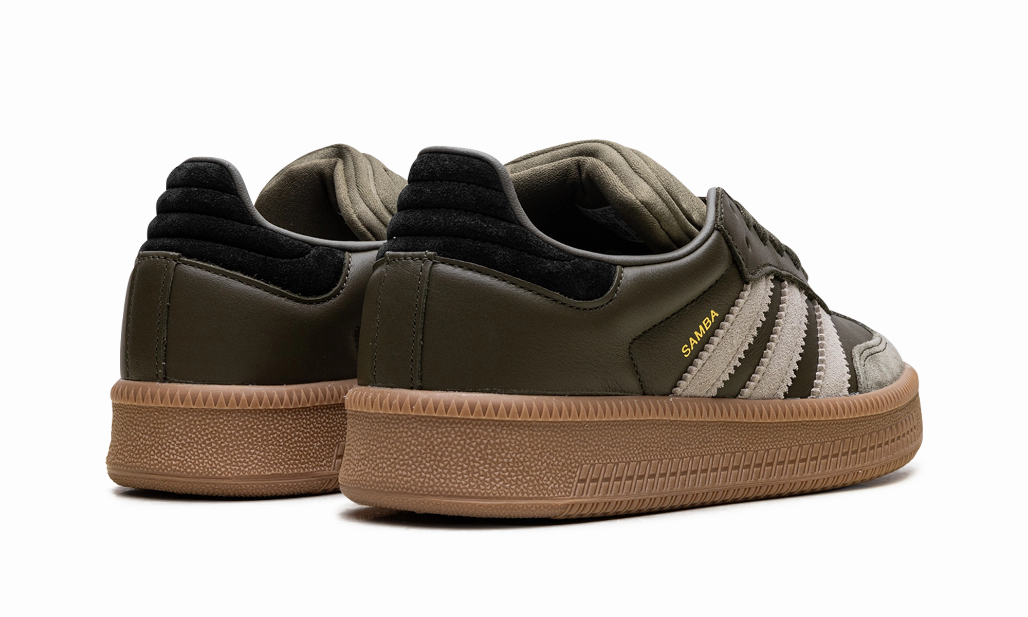 Comfortable Forefoot Show Time Samba XLG "Olive Strata Wonder Beige Gold Metallic"