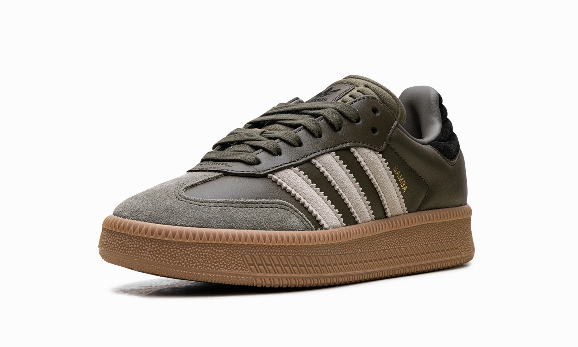 On Foot Samba XLG "Olive Strata Wonder Beige Gold Metallic"