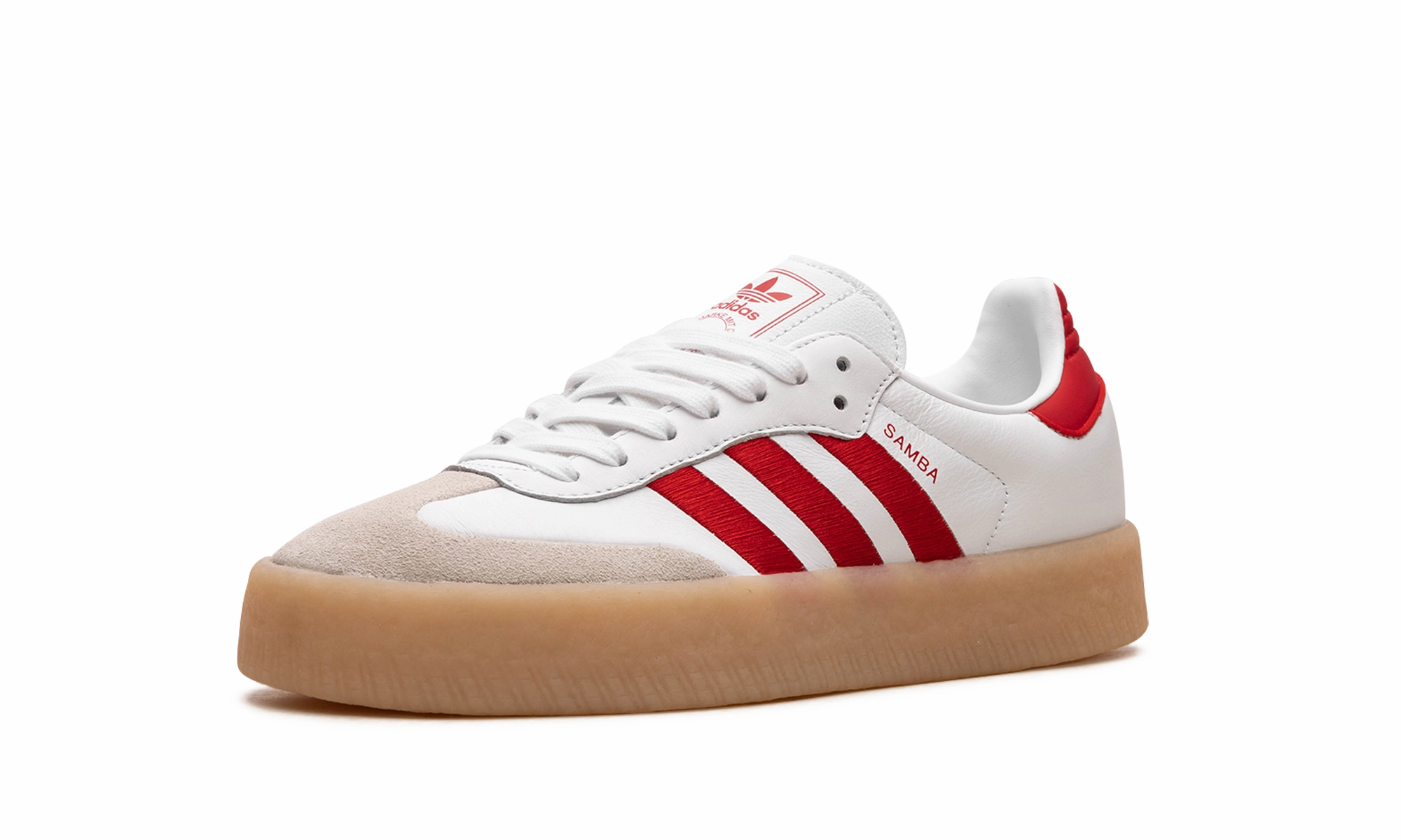 Cushioned heel Supportive Fit SAMBAE WMNS "White / Red"