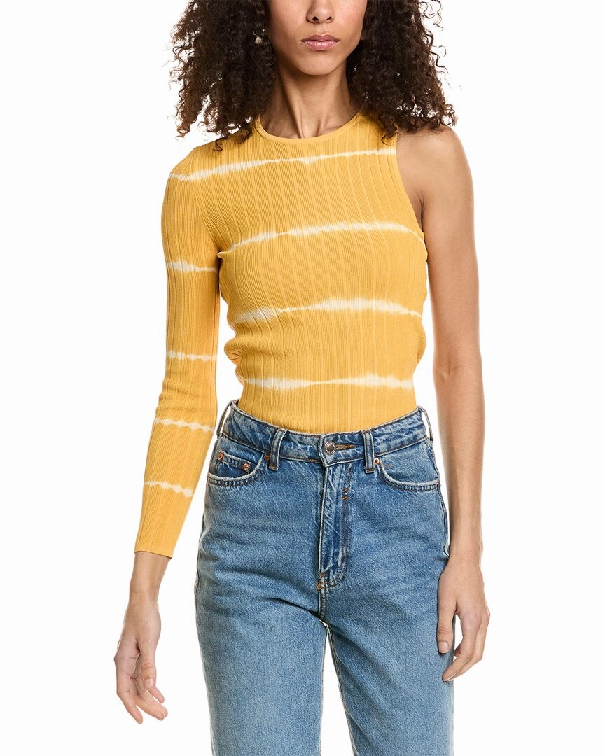 Sandro One-Sleeve Top Colorfast Dye Method Non Restrictive Fit