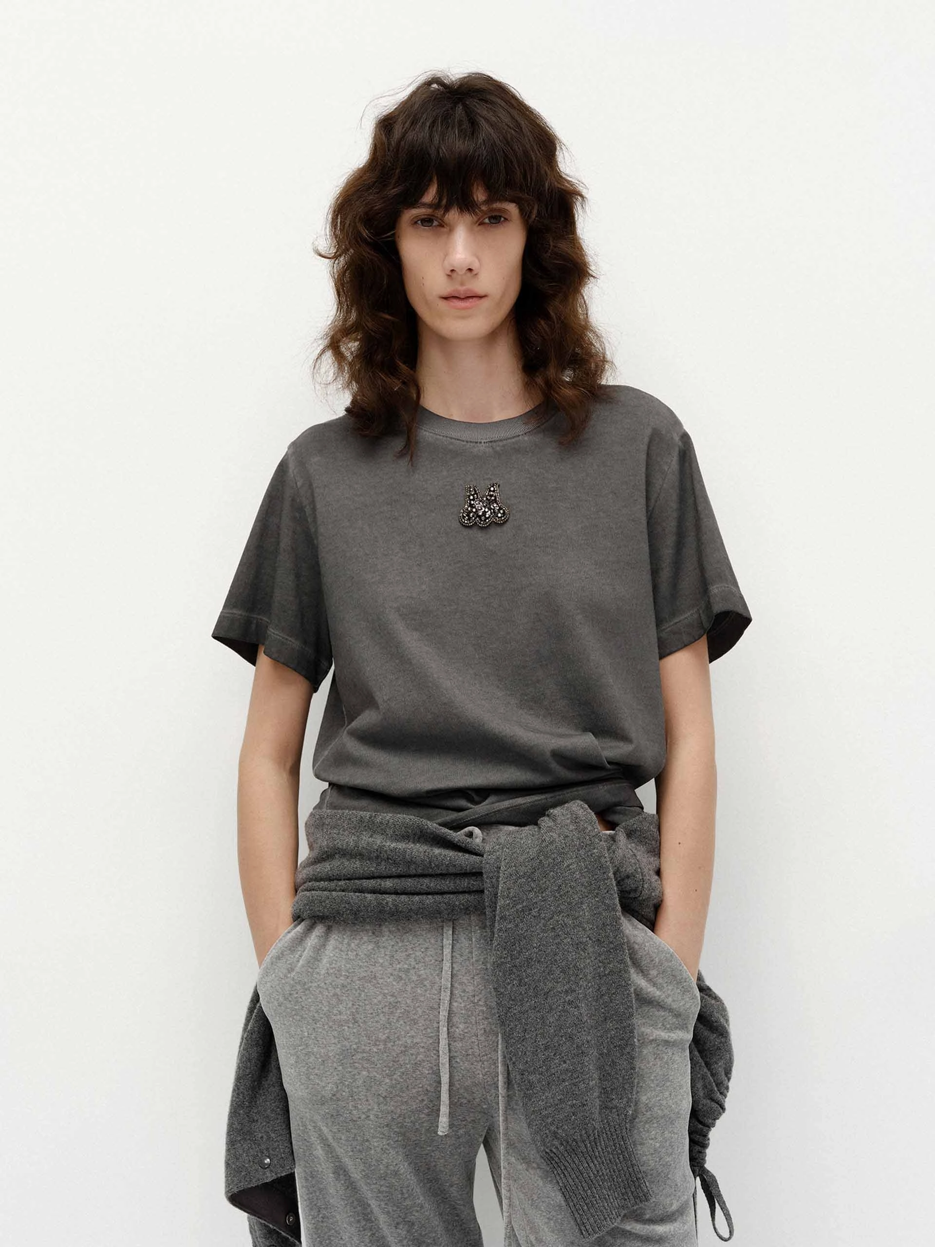 Quick Dry Technology Front Crystal Cotton T-shirts