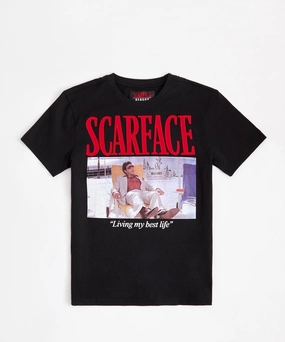 Scarface Best Life Short Sleeve Tee Ergonomic Fit Design Gym Wear