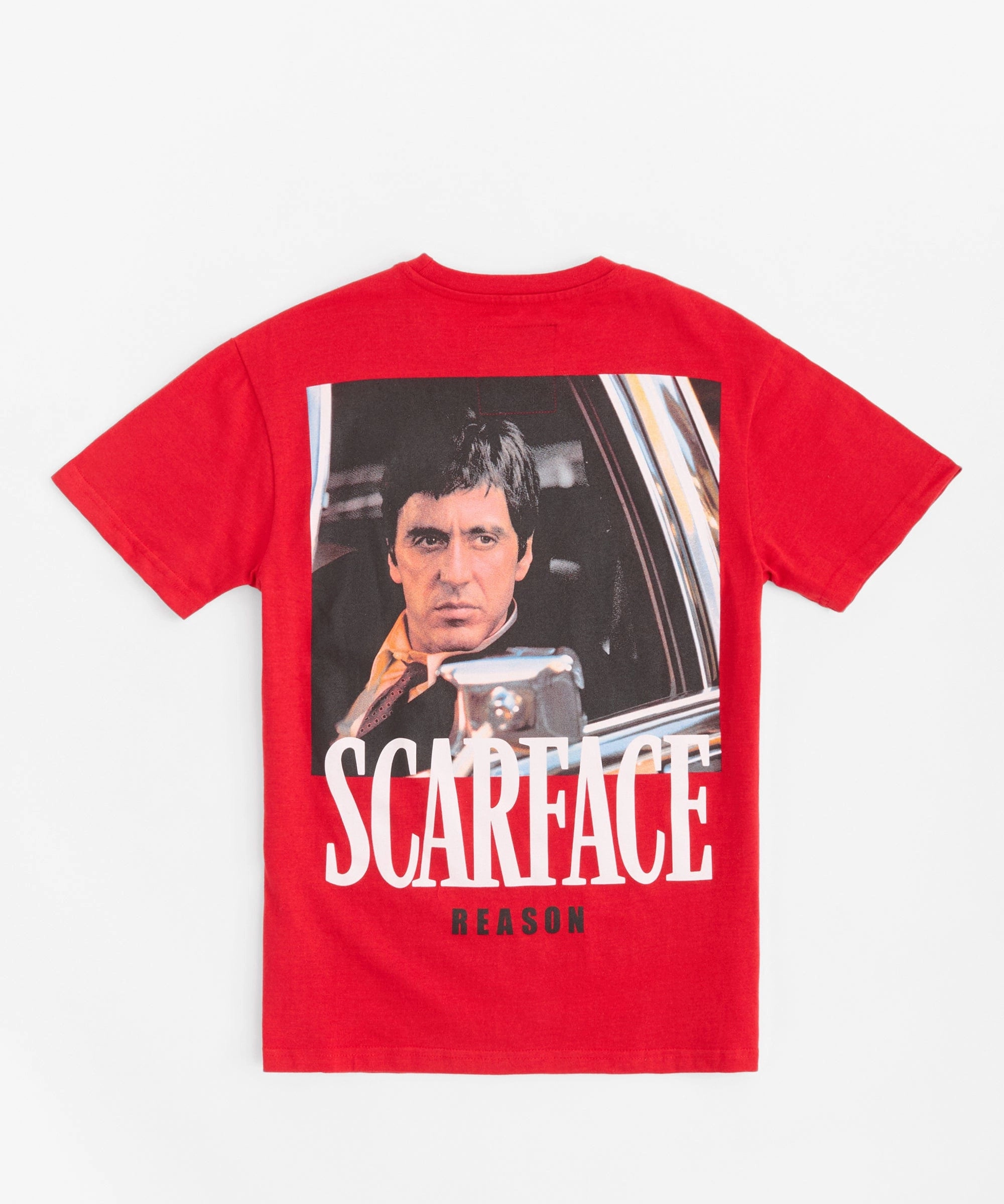 Scarface Car Short Sleeve Tee - Red Hidden Zipper Flexible Material
