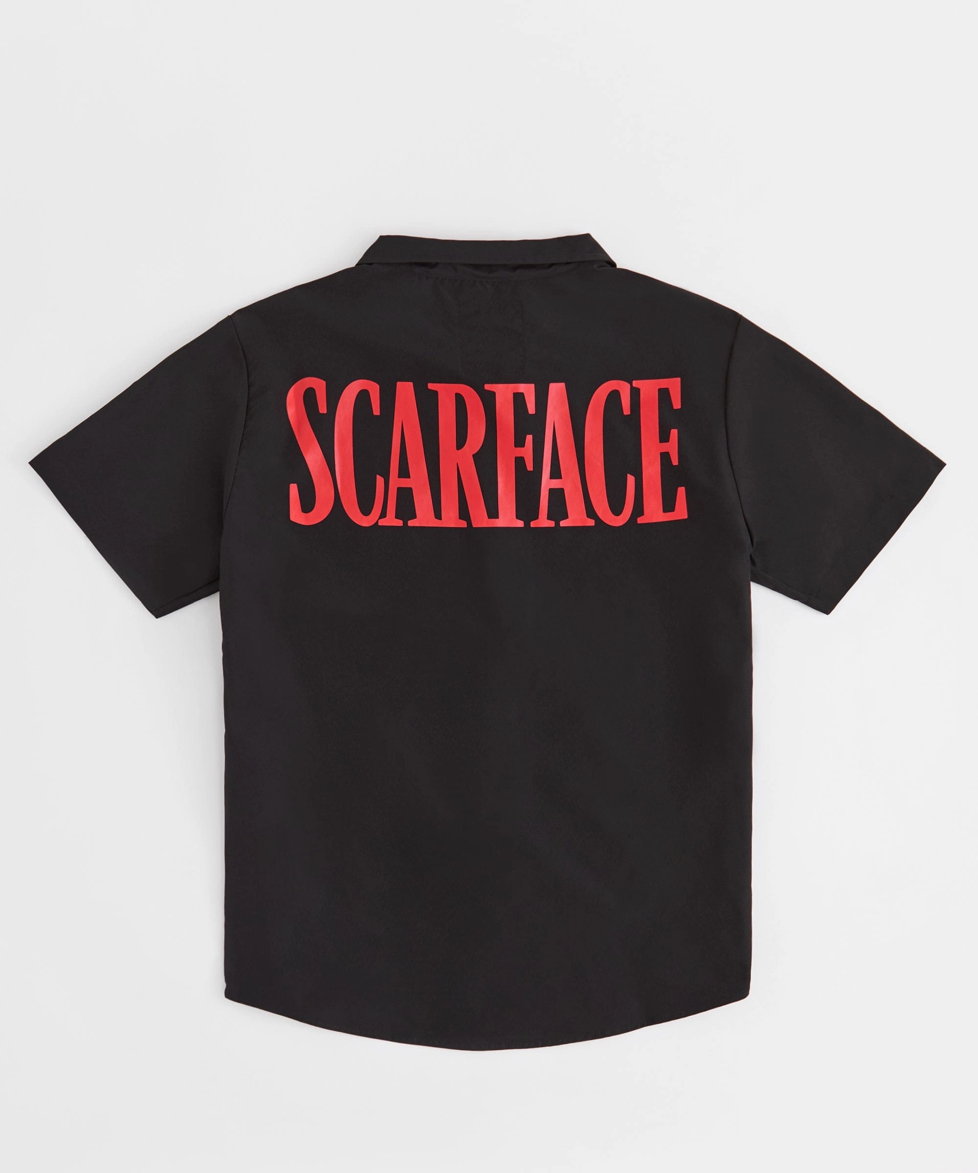 BlendMaterials Non Irritating Label Scarface Mechanics Short Sleeve Shirt - Black