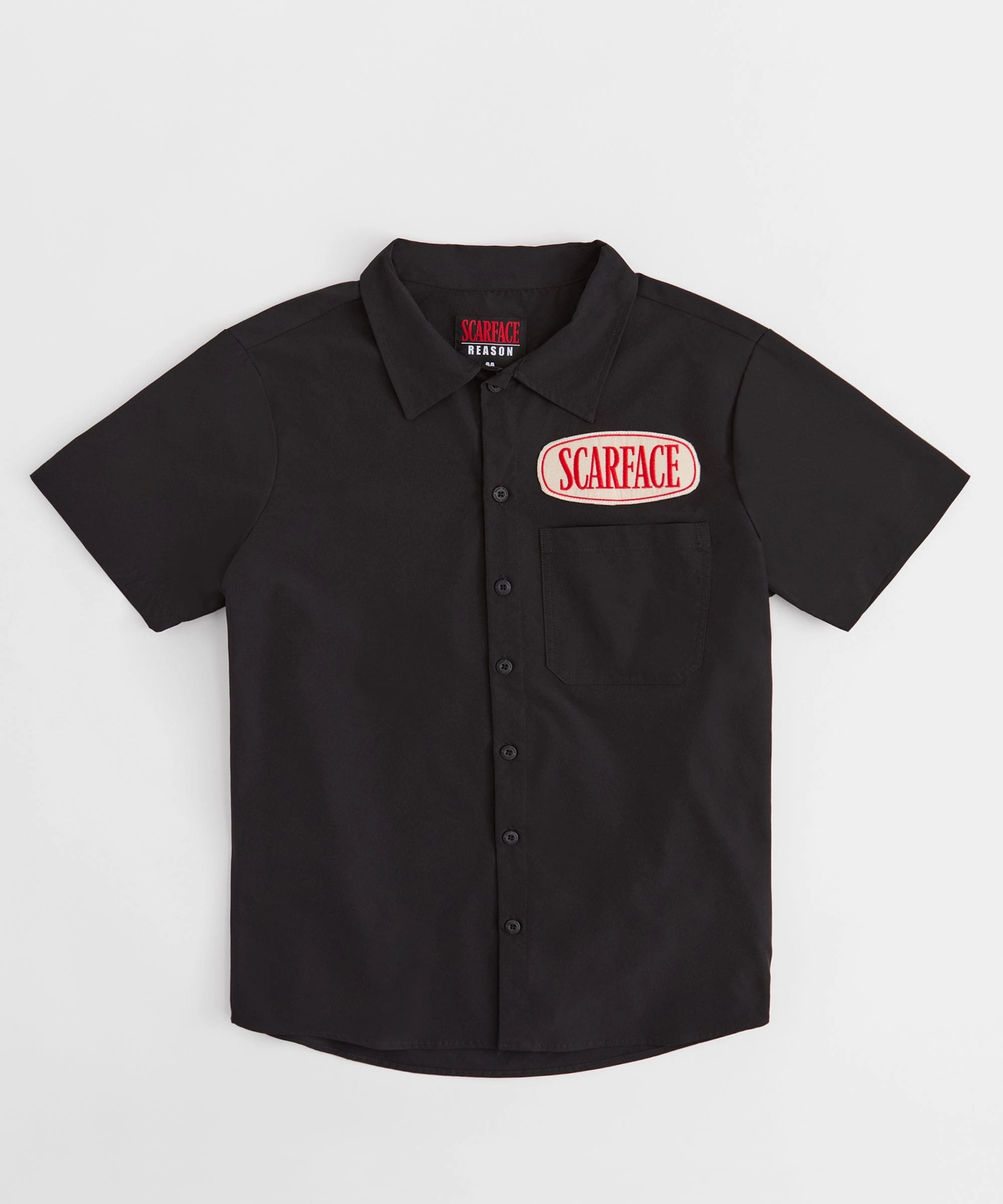 Scarface Mechanics Short Sleeve Shirt - Black MoistureWicking Material