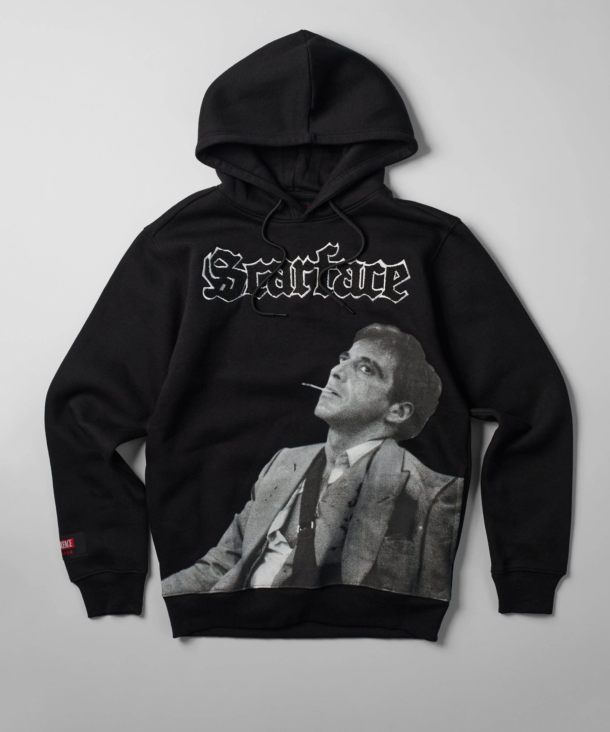 Scarface Old English Chenille Hoodie - Black TaglessLabel