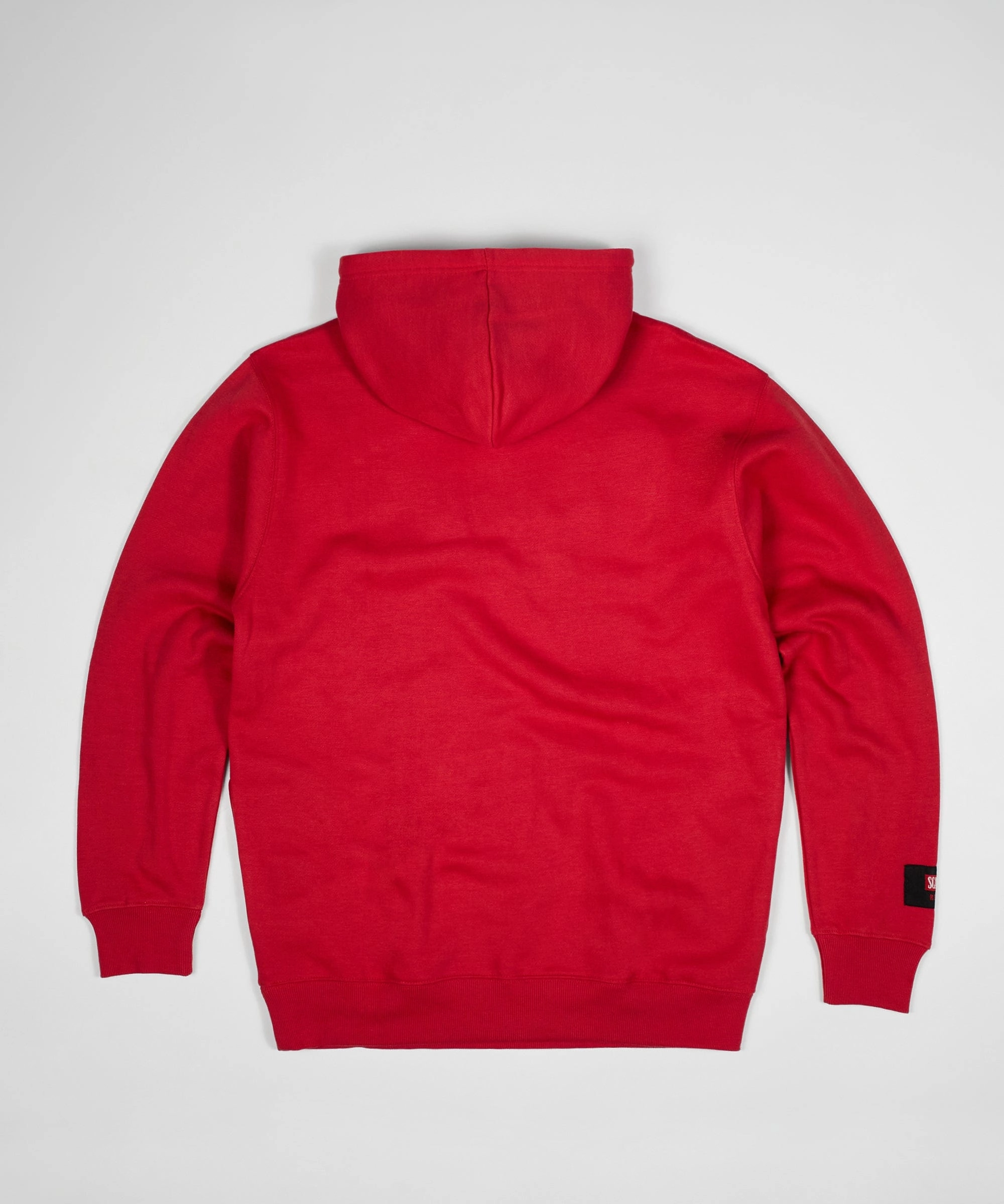 Adjustable Hem Cuff Scarface Old English Chenille Hoodie - Red