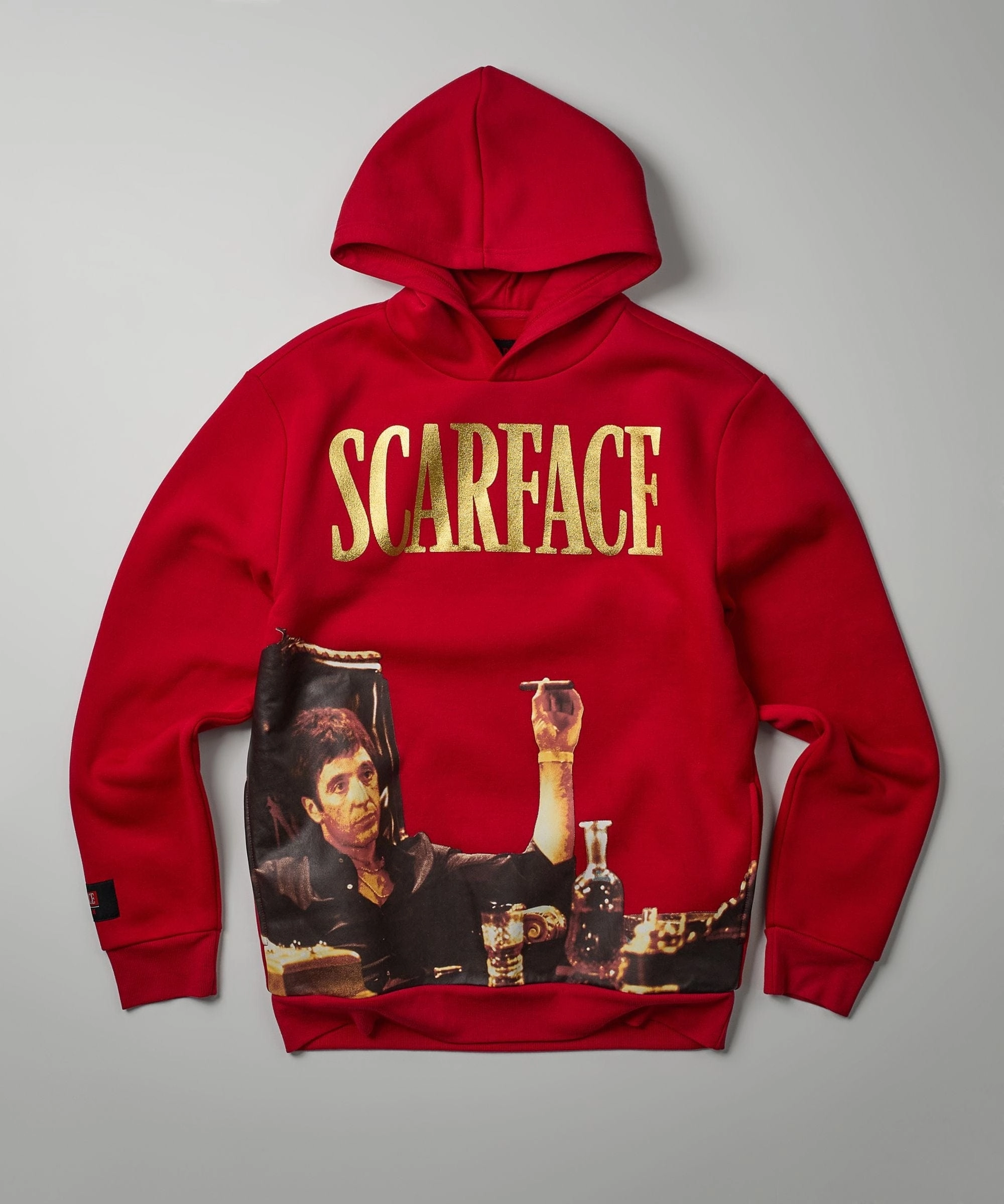 Scarface Photo Print Hoodie - Red FadeResistant