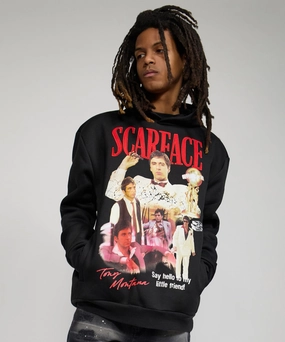 Scarface Say Hello Embroidered Patch Hoodie - Black AirflowVents