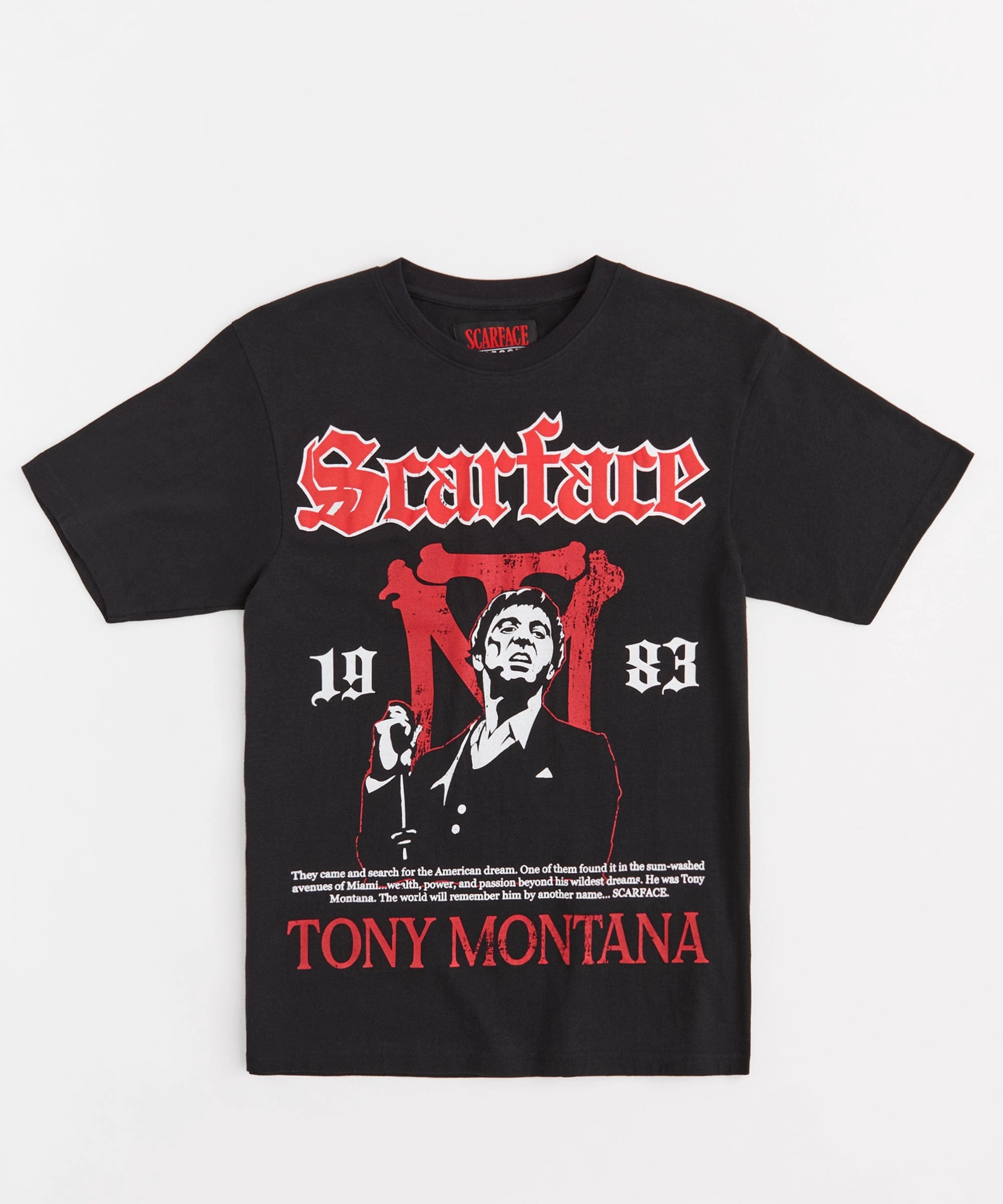 Sun Protective Fabric Scarface The World Short Sleeve Tee - Black