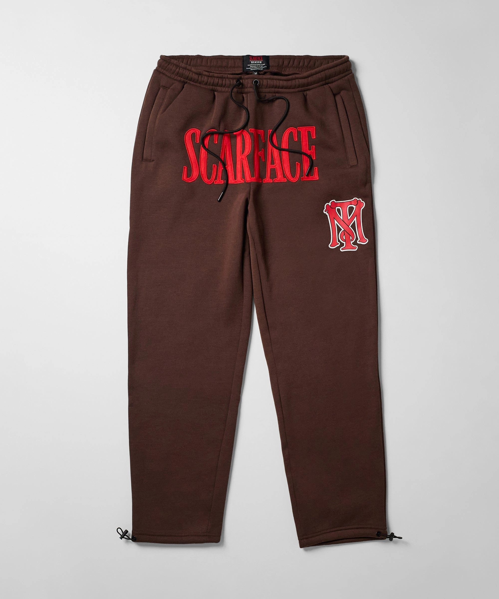 Scarface White Suit Embroidered Joggers - Brown Soft Wear HeatRegulating