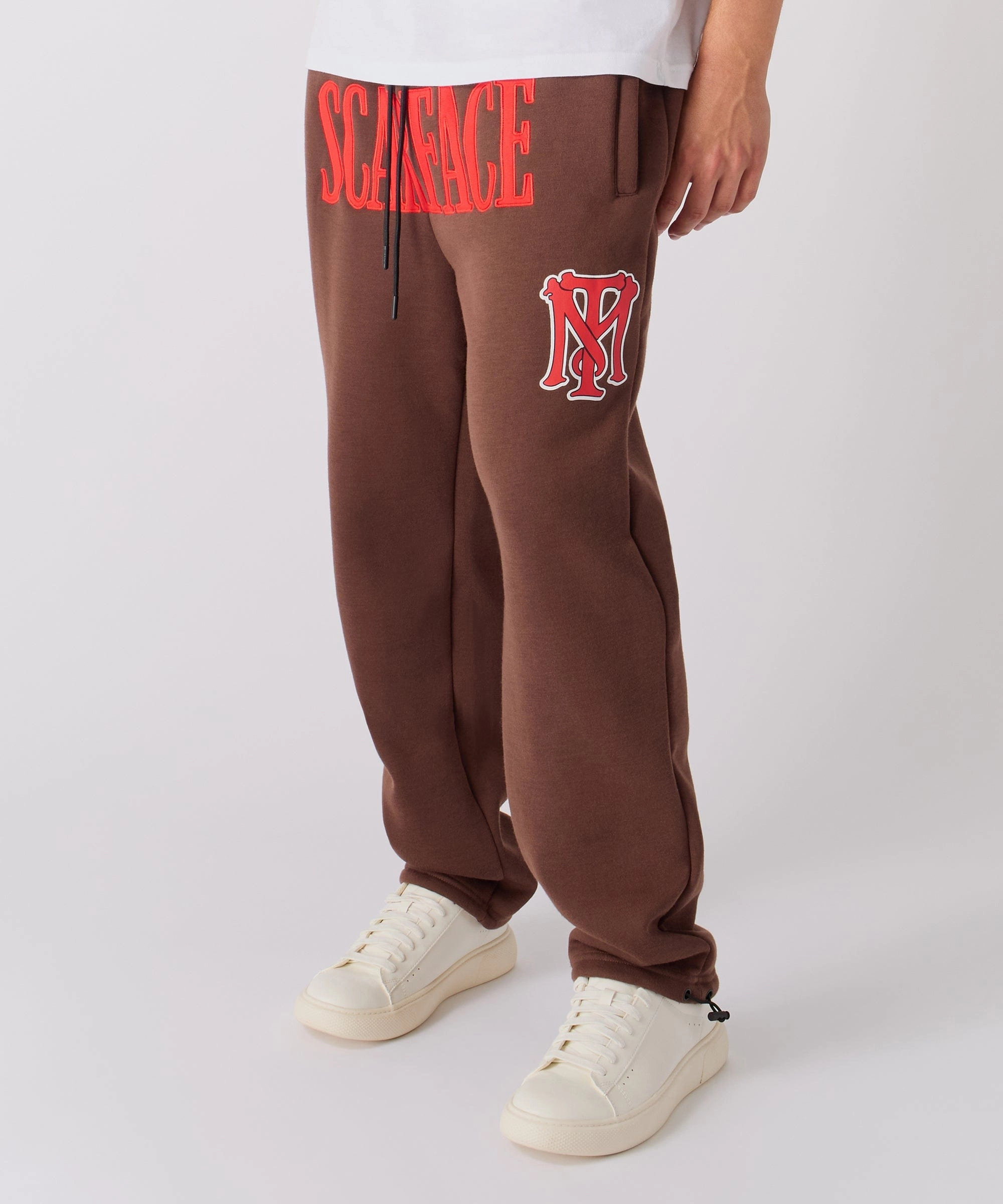 Scarface White Suit Embroidered Joggers - Brown Layering Essential Hygienic Inner Layer