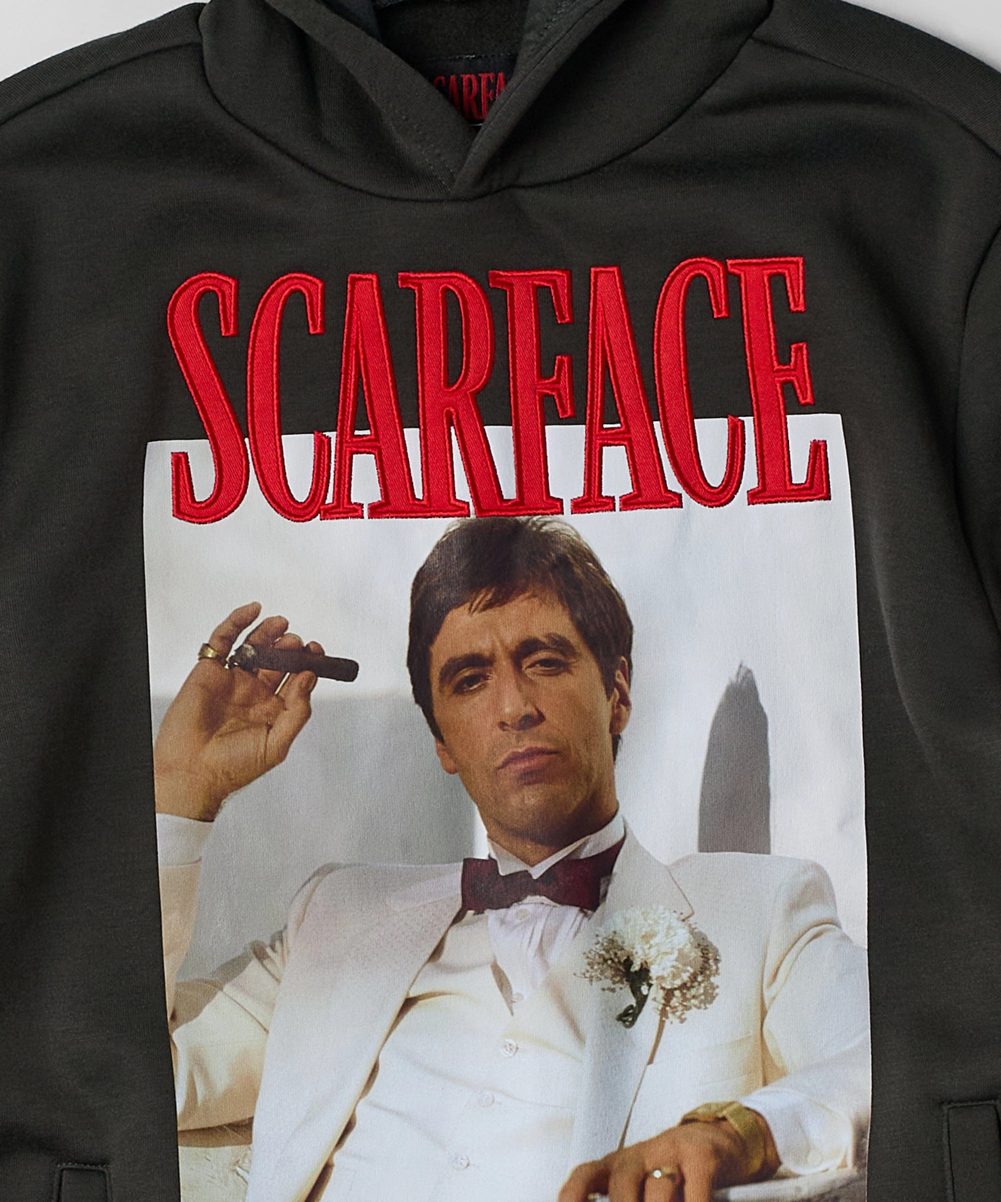 Airflow Ventilation Zones Scarface White Suit Hoodie - Charcoal