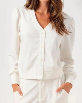 Scout Cardigan In Coconut Milk Comfy Feel
