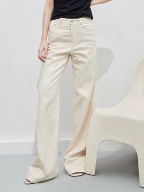 Lifestyle Outfit Breathable Weekend Warrior Travel Outfit Seam Details Wide Leg Jeans