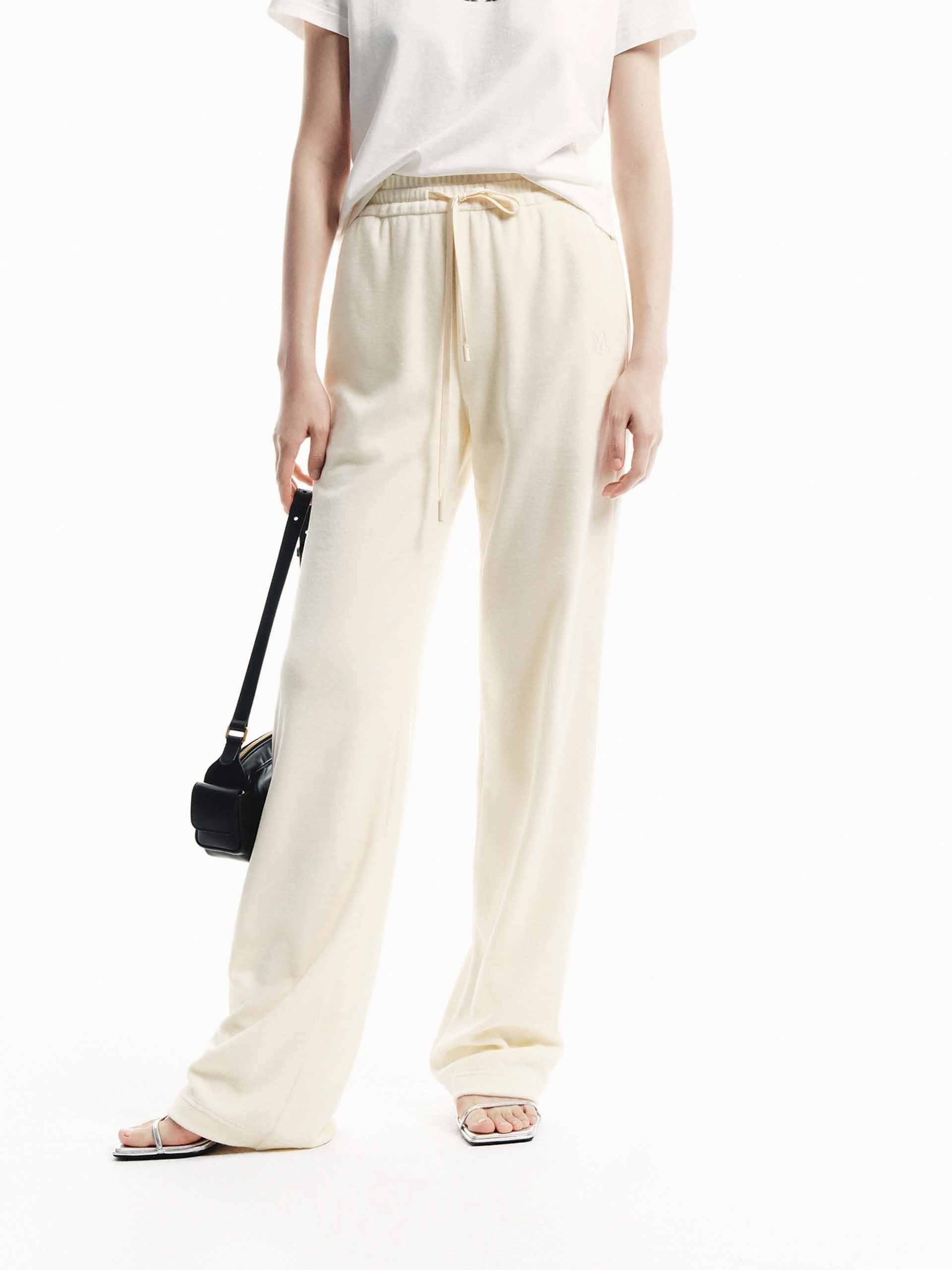 Soft Interior Dressy look Cotton Blend Drawstring Pants