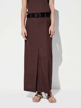 Straight Slit Midi Skirt FlexFoamPadding TaglessLabel