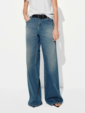 Seams Detail Cotton Jeans Day To Night