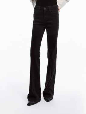 Seams Detail Flared Jeans UltraSoft Lining Fit and Comfort