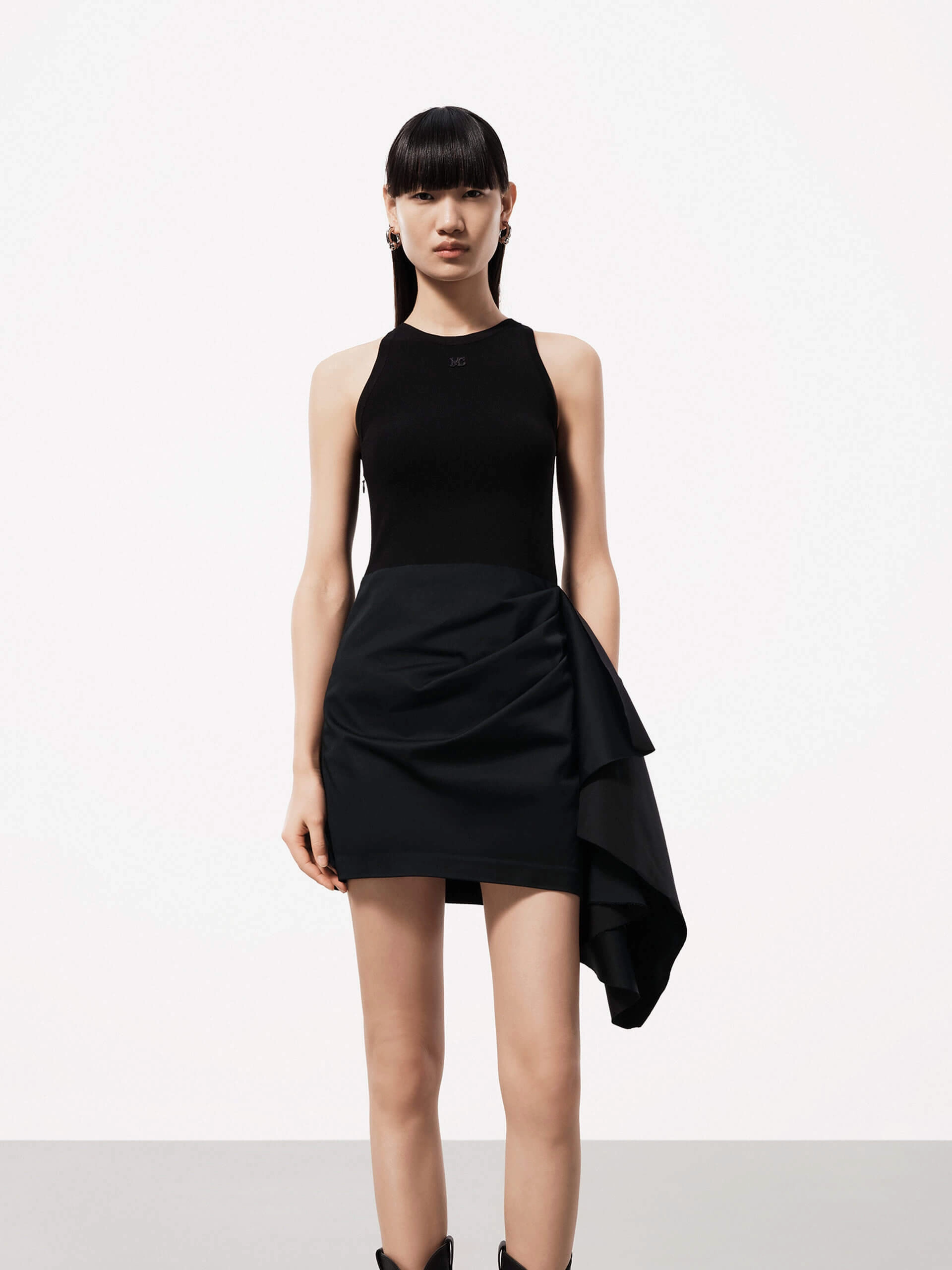 Pleated Detail Mini Dress Polished Mood Modern Comfort