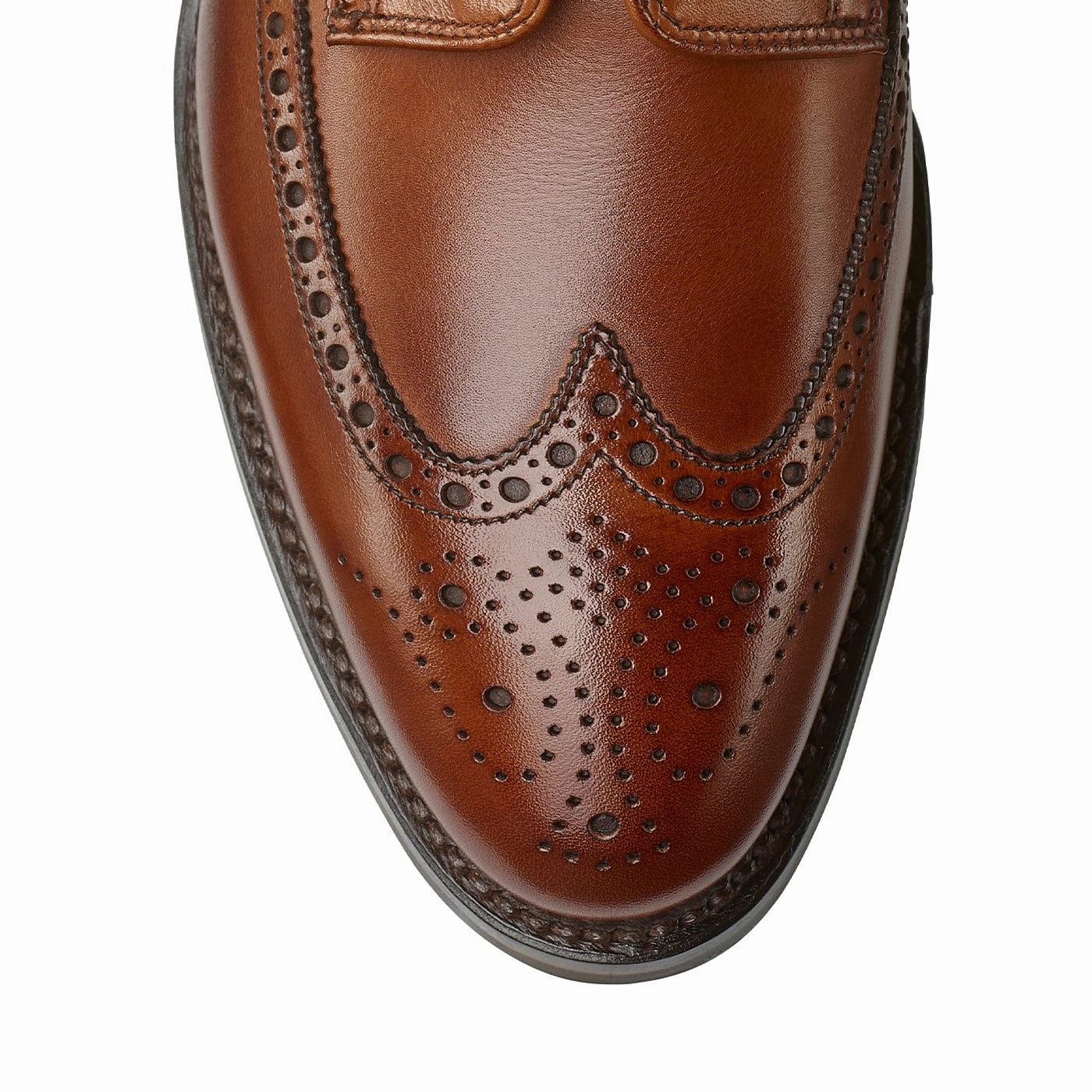 Swansea Beechnut Burnished Calf Active Motion Polished Detail
