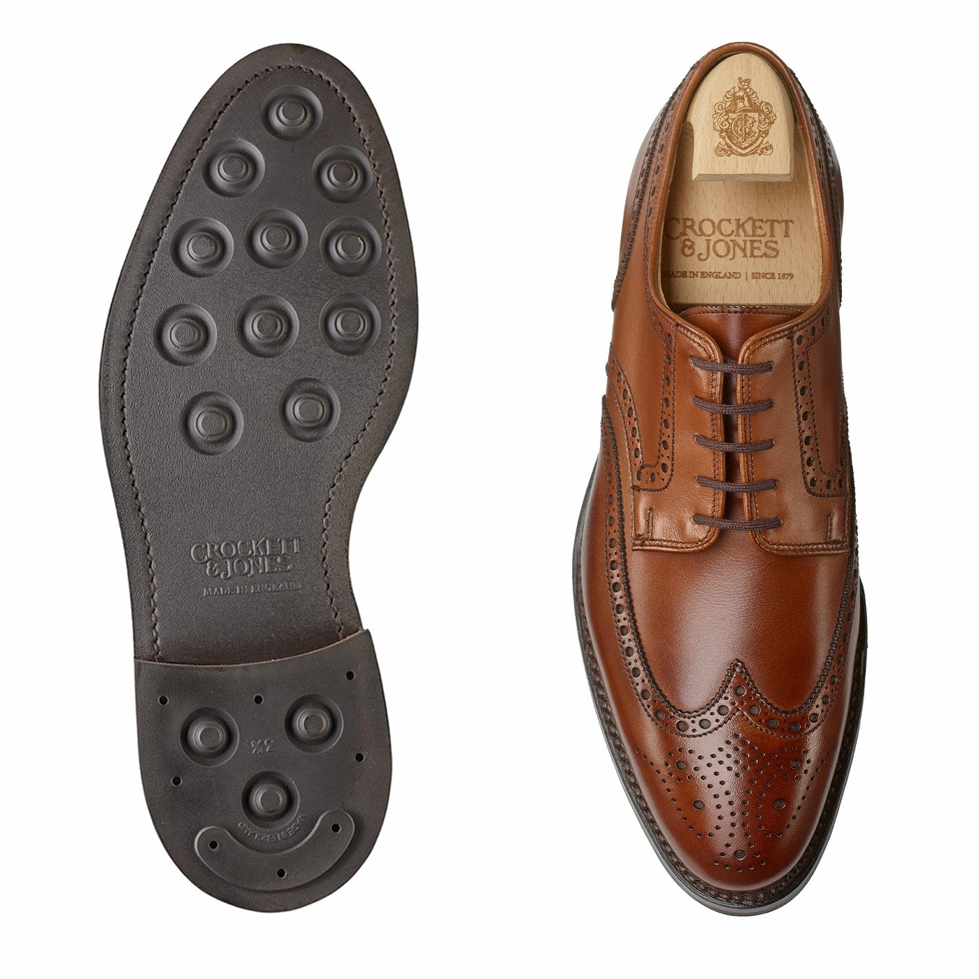Premium Leather Look Swansea Beechnut Burnished Calf