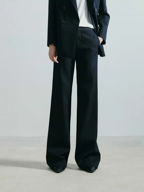 Comfort Wearable Lightweight Material Wool Wide Leg Pants