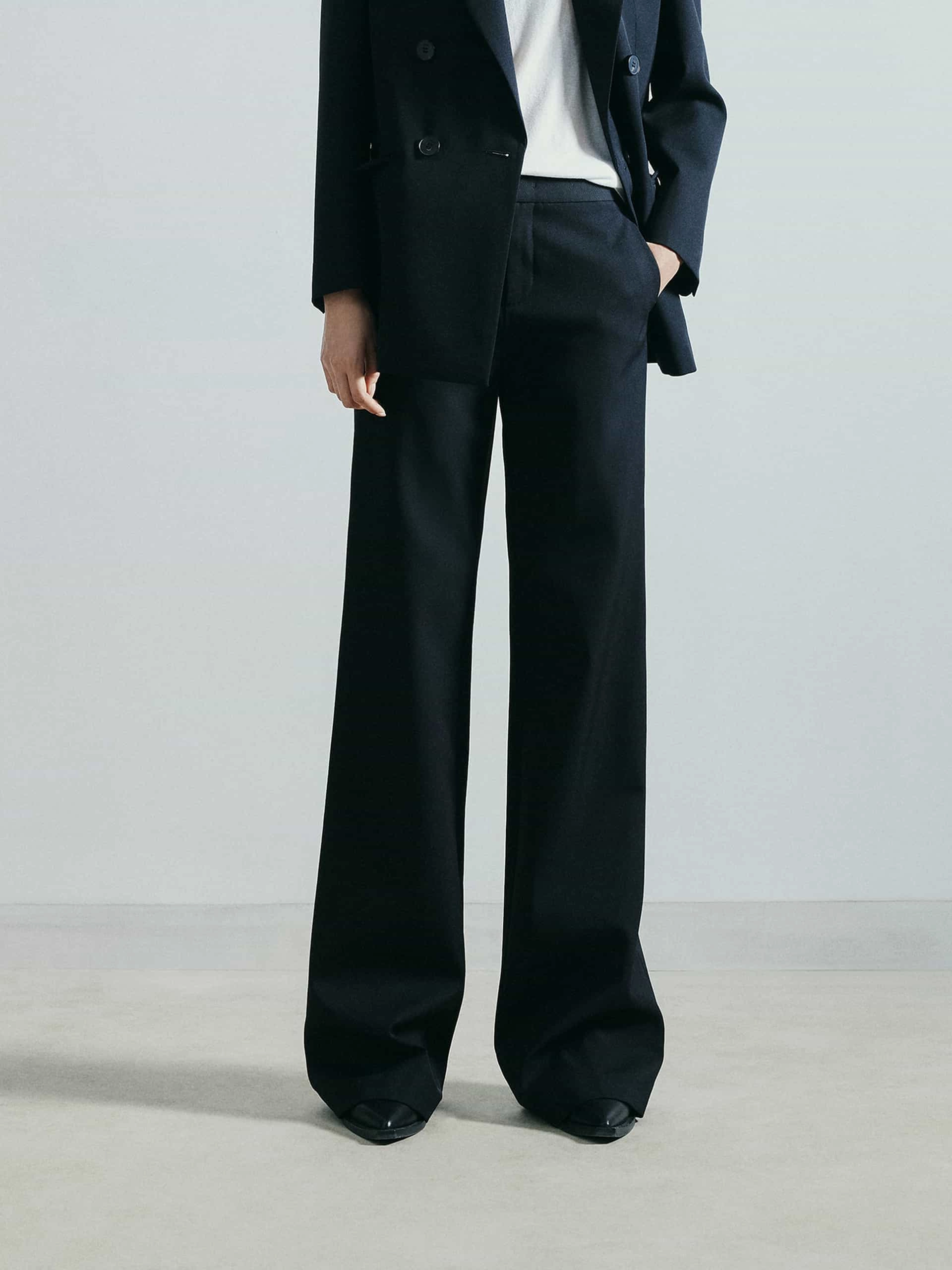 Core Essential Full Comfort Wool Wide Leg Pants