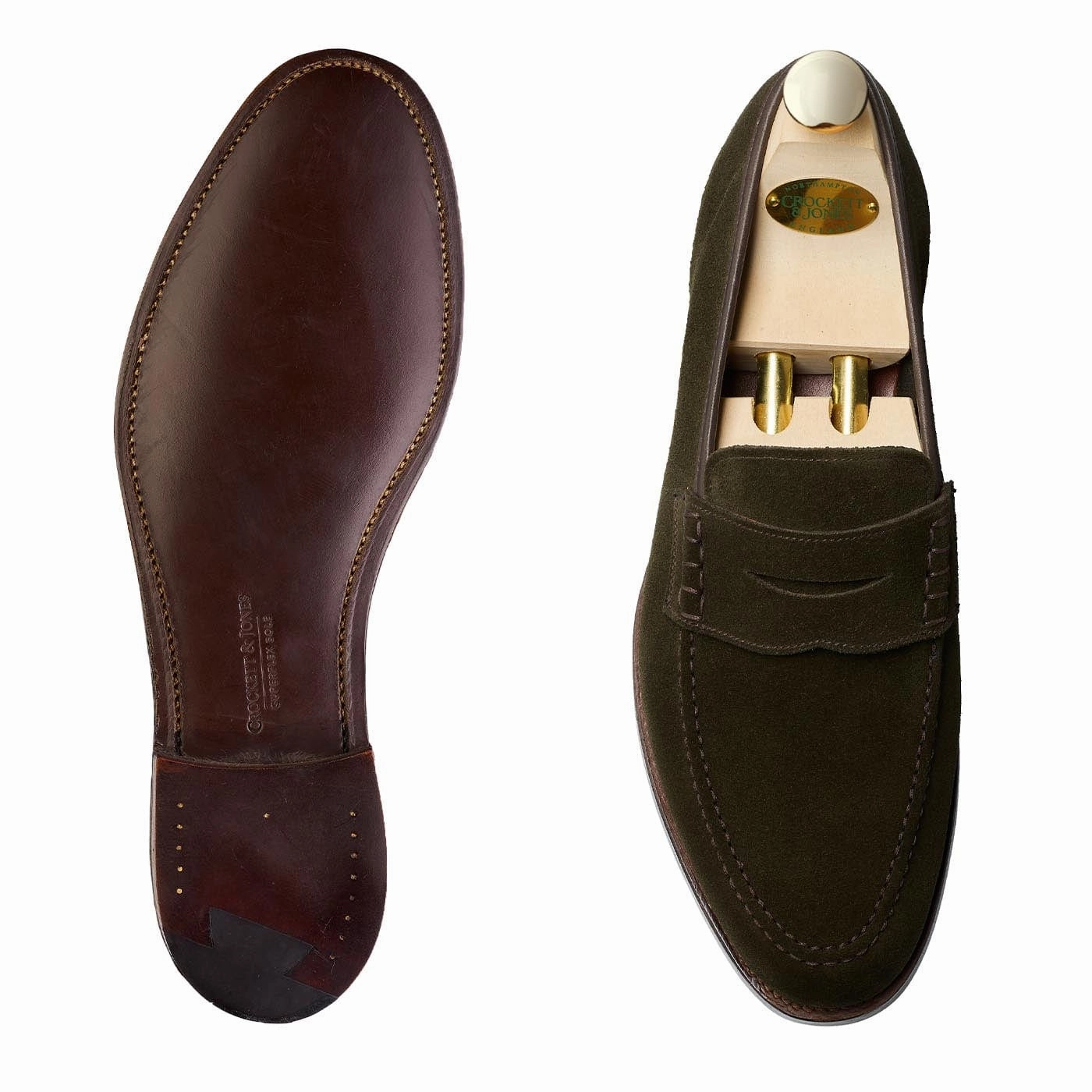Seaton Earth Green Suede Toe Smooth