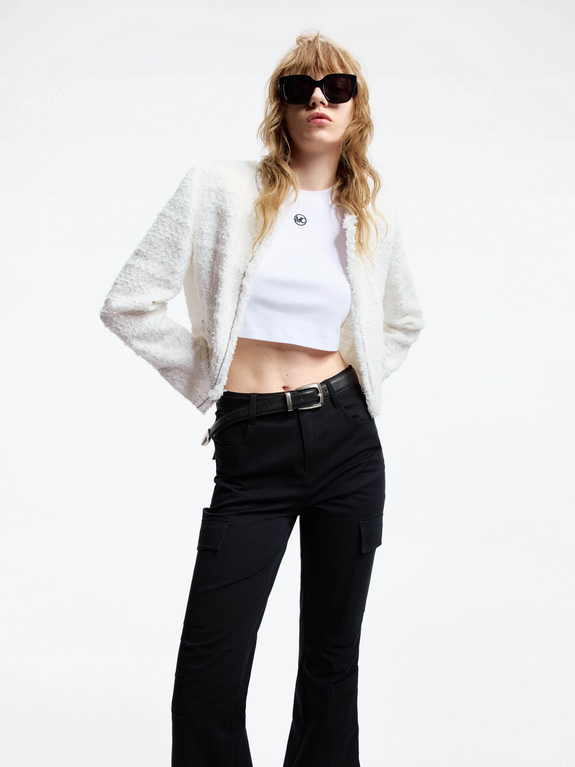 Cropped Tweed Jacket Auxiliary Attachment Points Urban Edge