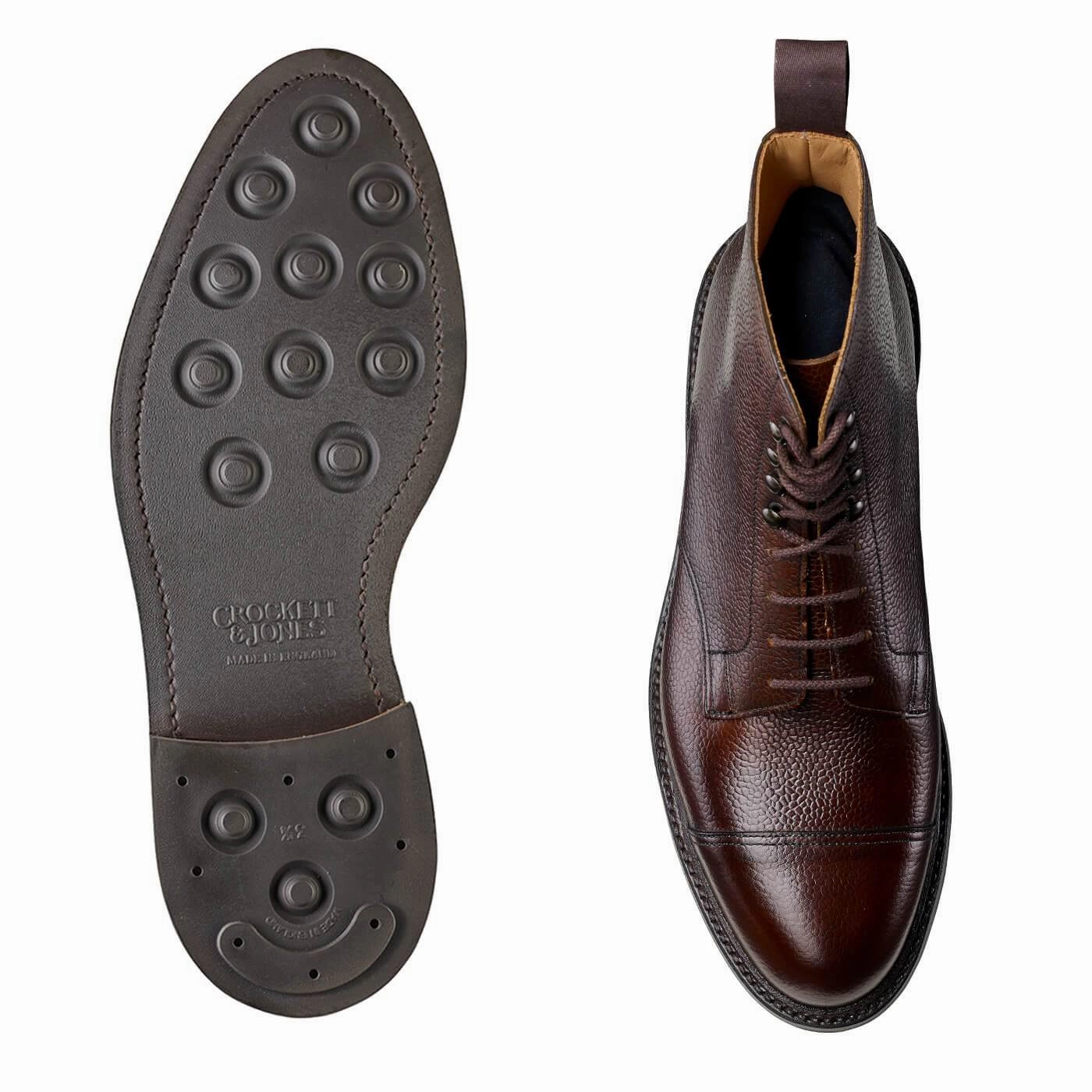 Coniston Dark Brown Scotch Grain Seamless Comfort Trail Exploration