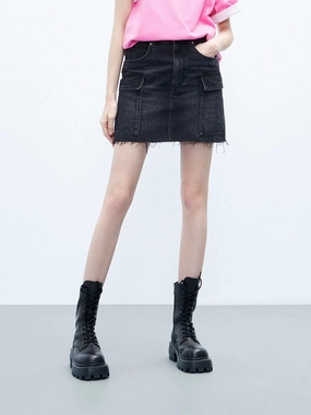 Functional fashion wear Perfect Design Cargo Pocket Denim Skirt