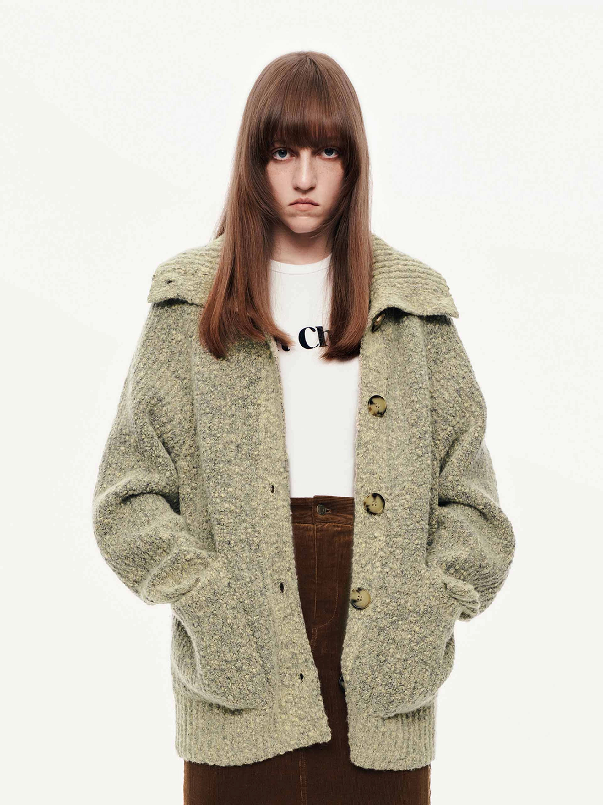 Wool Blend Button Cardigan TearResistant Blends All Weather Performance Fabric