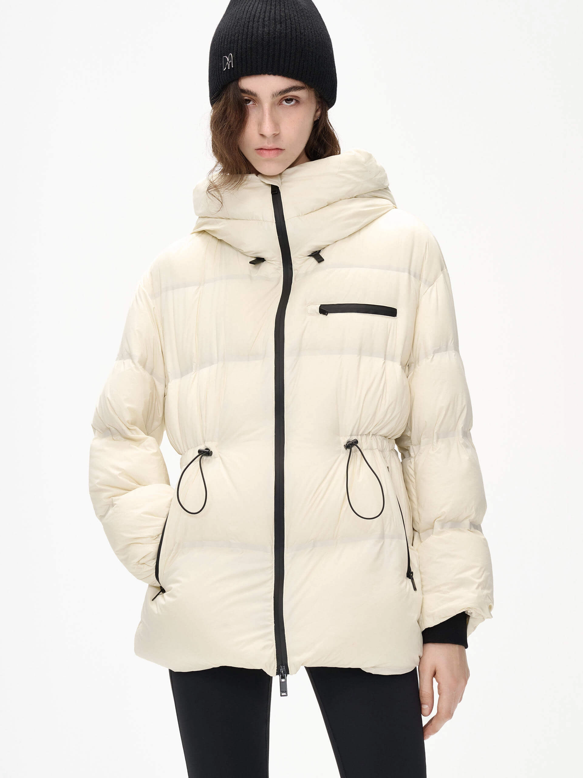 City Walking Style Moisture wicking Adjustable Waist Puffer Coat