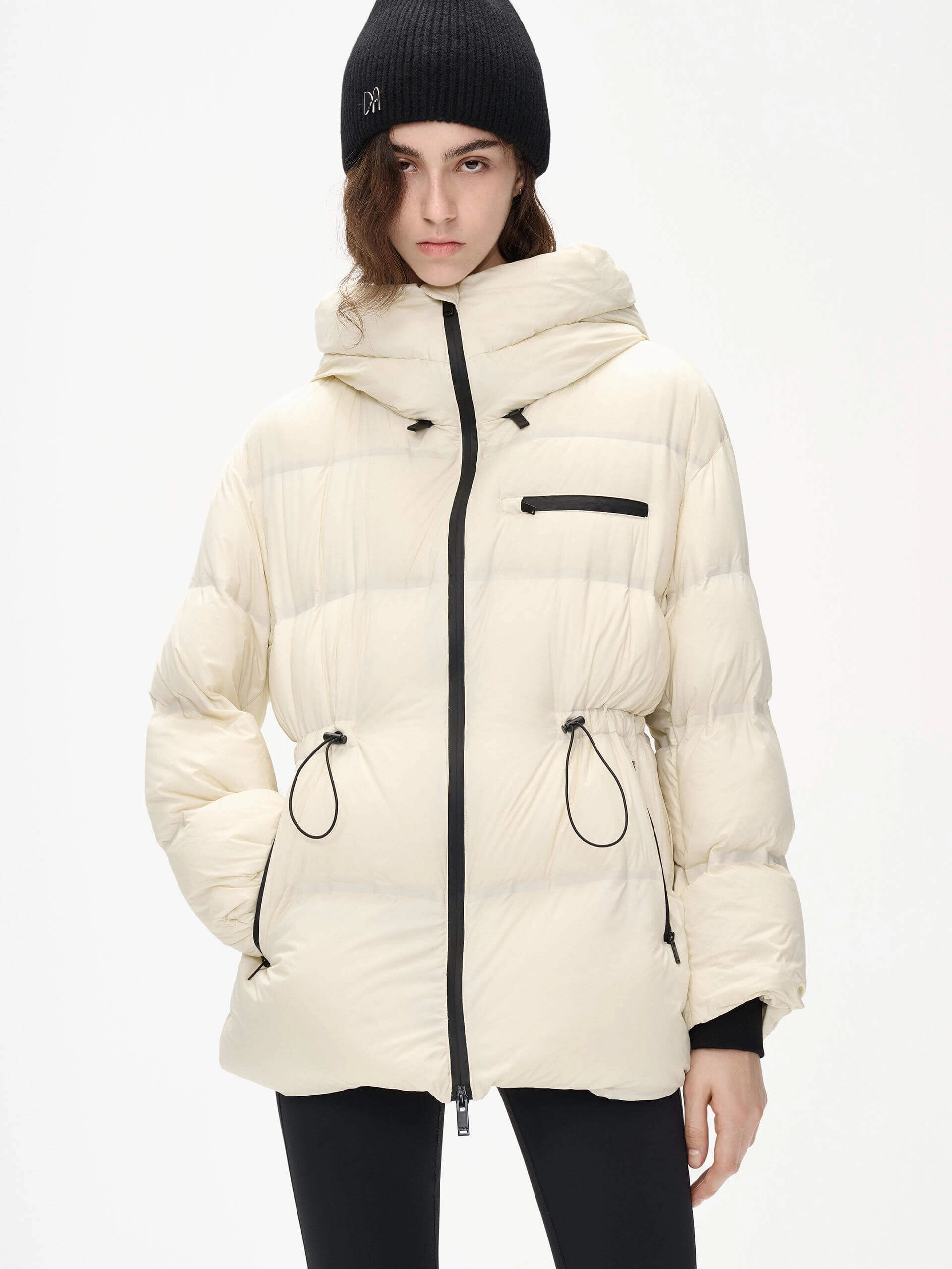 All Season Fit Adjustable Waist Puffer Coat