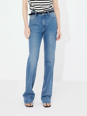 Straight Raw Hem Jeans Quick Match