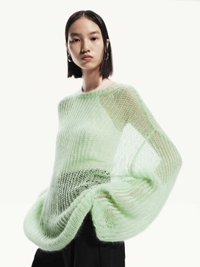Sheer Crochet knit Sweater QuickReleaseFastenings EasyCare Fabric