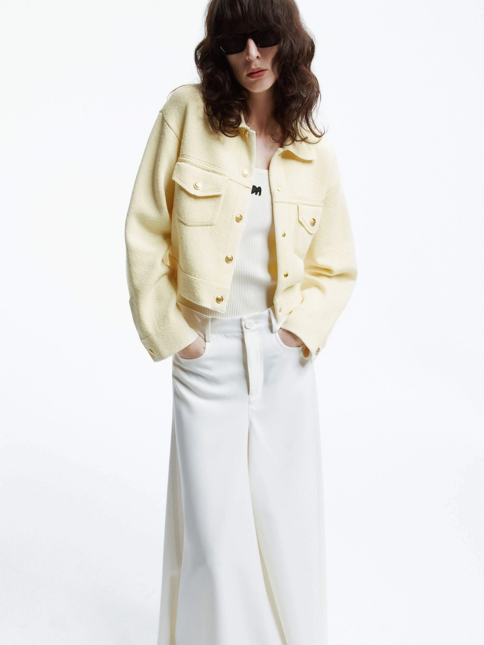 Short Lapel Knitted Cardigan SoftTouch