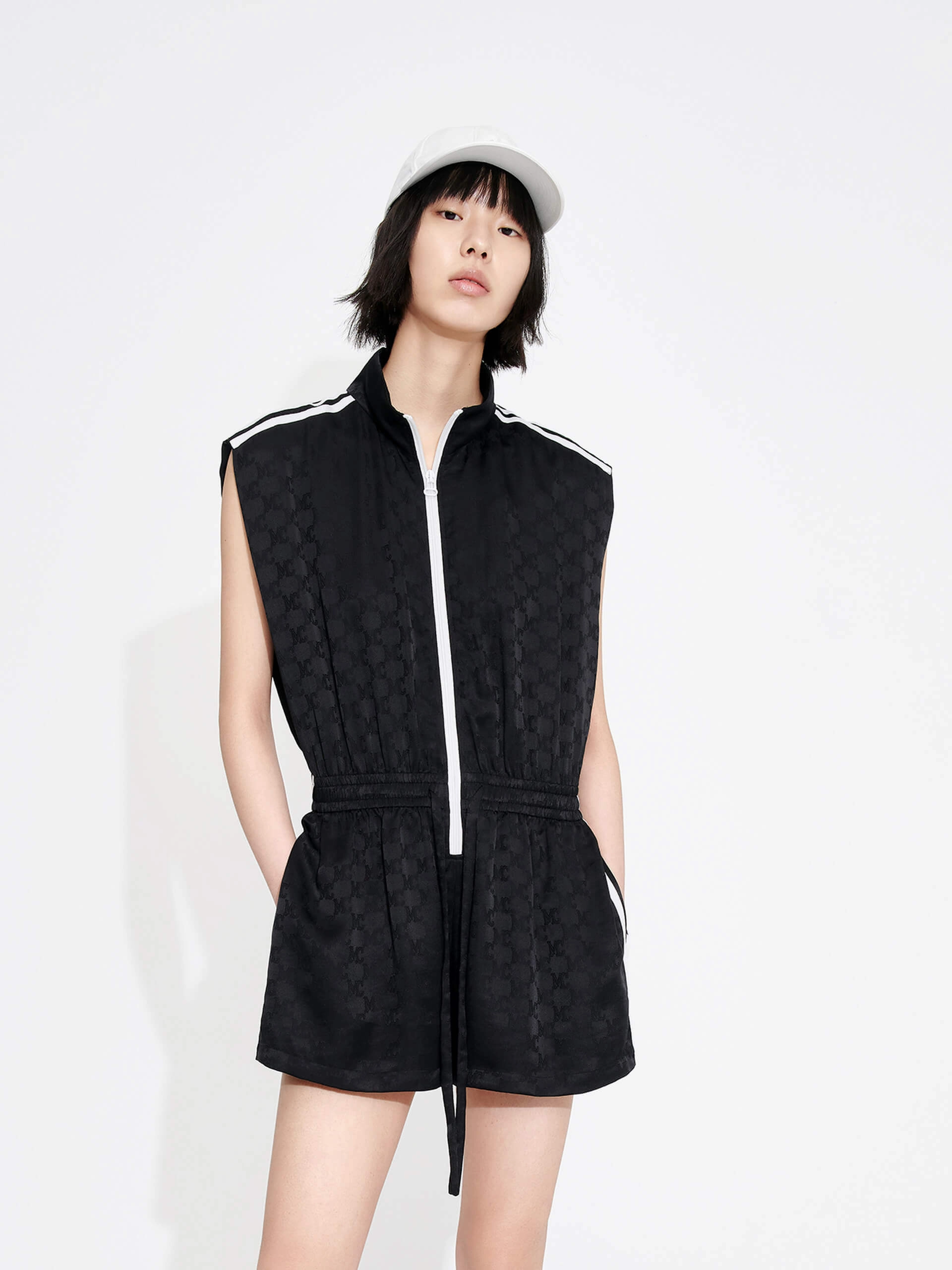 Silk Blend Monogram Playsuit Relaxed Look