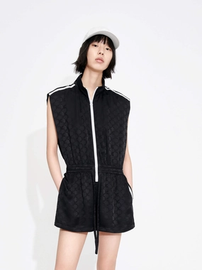 Silk Blend Monogram Playsuit Relaxed Look