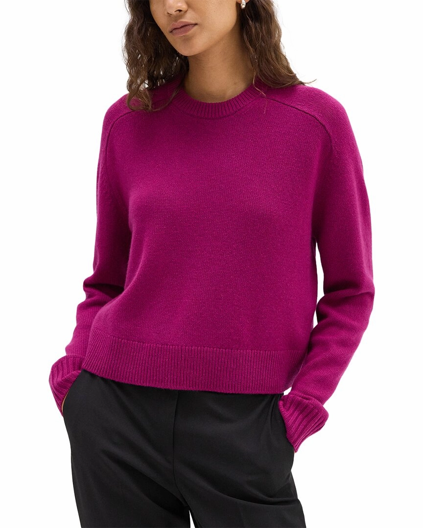 Theory Cropped Crewneck Cashmere Sweater crew neck Chilly Days Wear