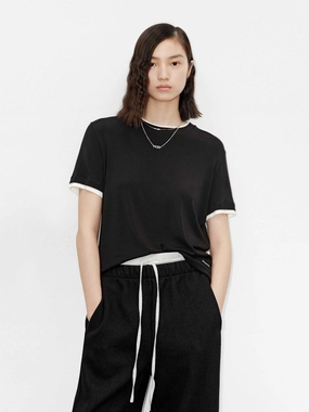 Indoor clothing Contrast Trim Regular T-shirt