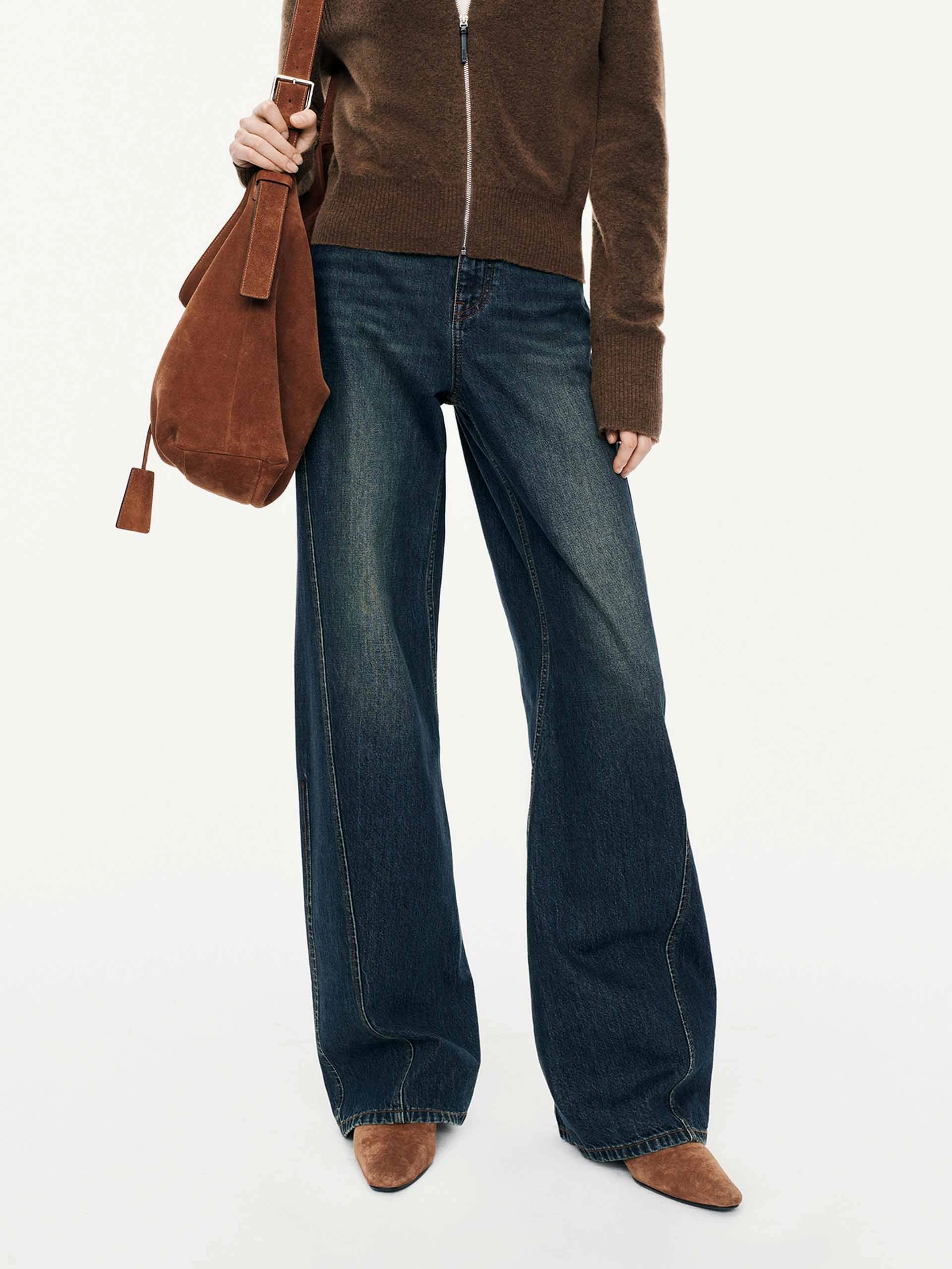 Barrel Leg Faded Jeans Brunch Outfit Classic Wear Luxury Style Friendly