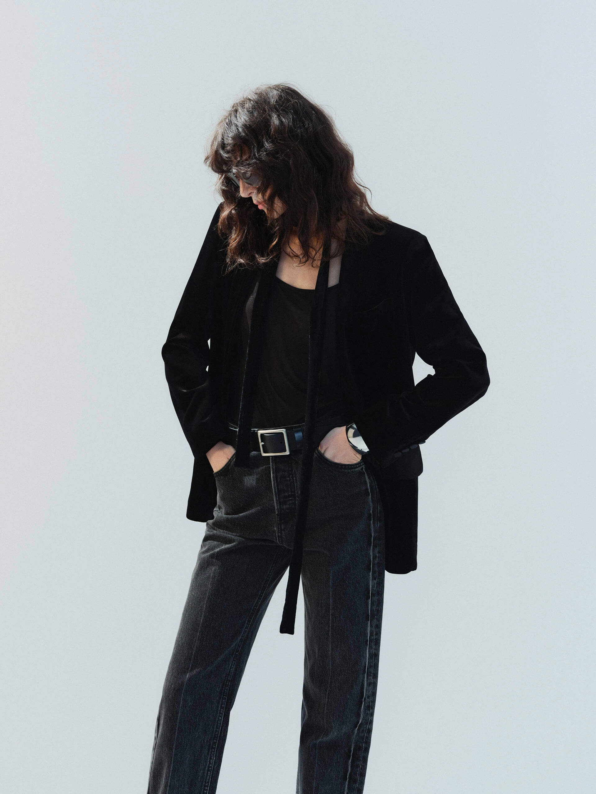 Single Breasted Velvet Blazer Quick Drying Breathable City Style