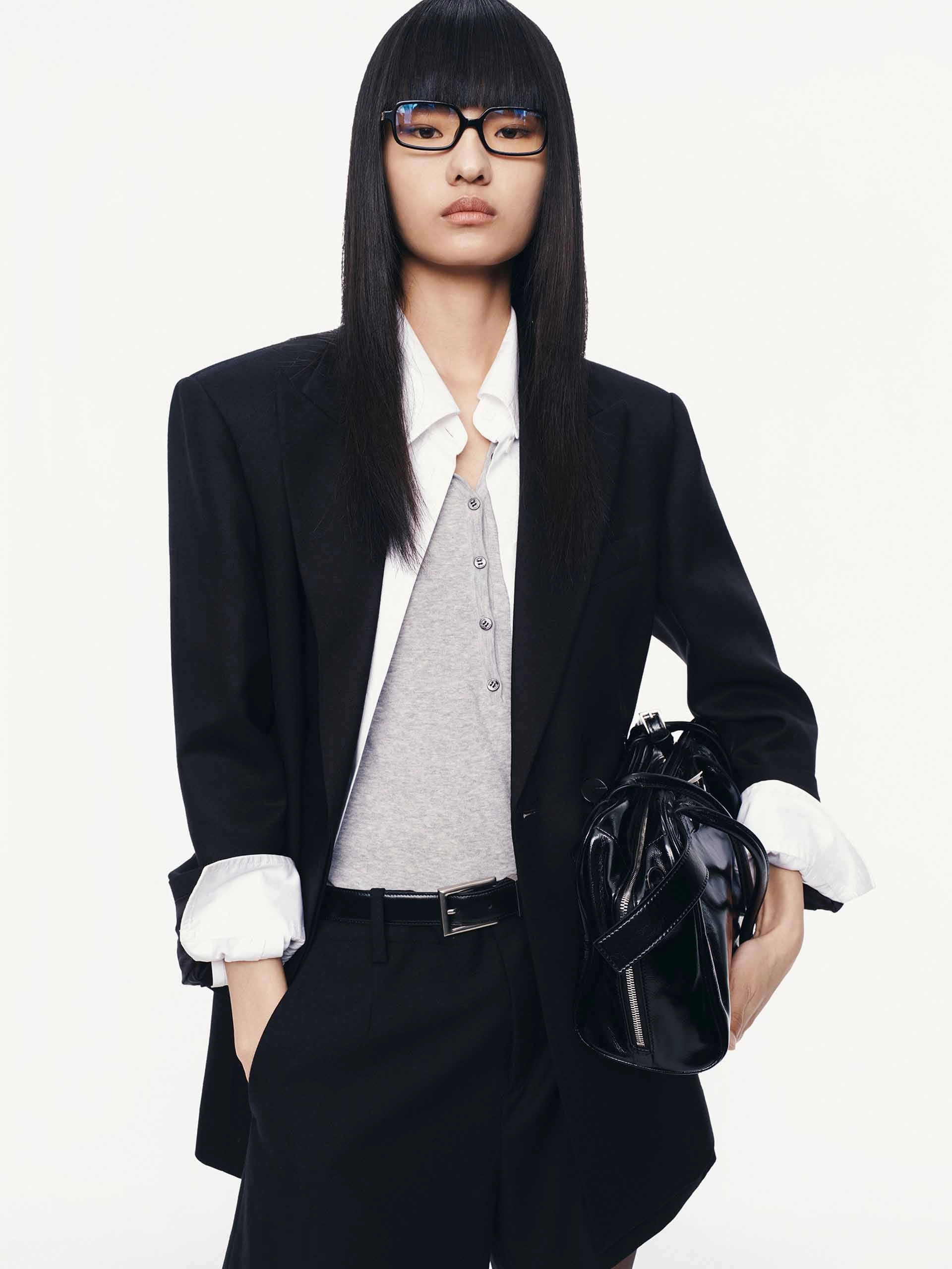 Warmth Retention Technology NonIrritatingLining Single-breasted Wool Blend Blazer