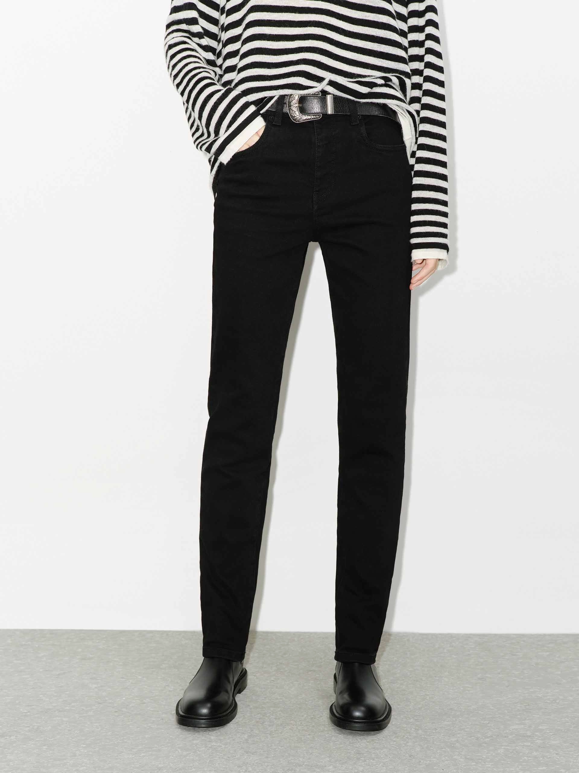 Skinny Cotton Blend Jeans Modern Winter Warmth Loose Quality Basic