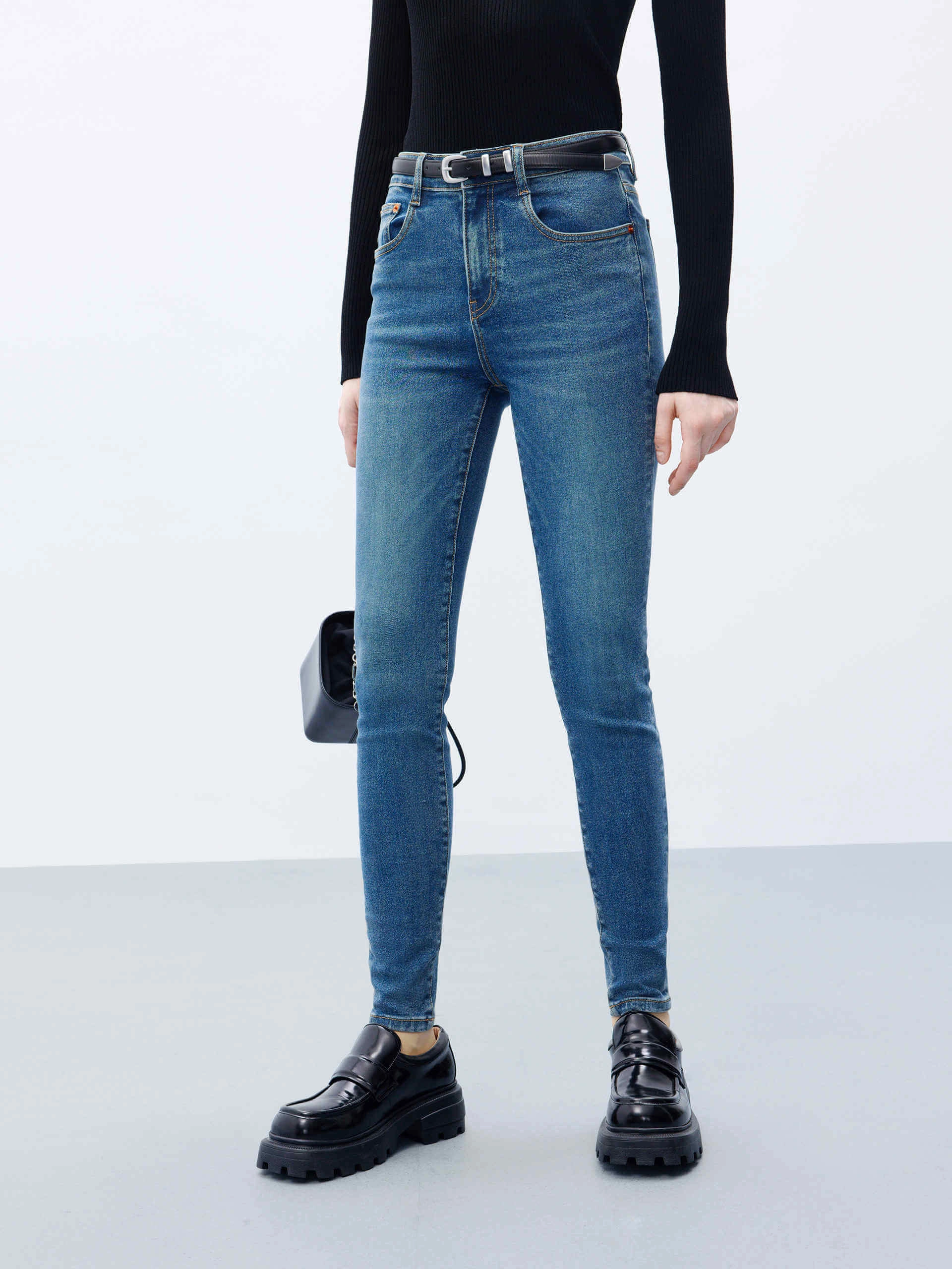 Weekend Style Casual Parent Style Skinny High Rise Jeans