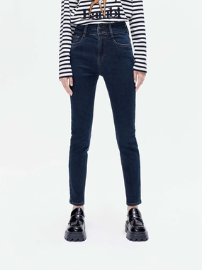 Stretch Soft Office Wear Casual Skinny High Waisted Jeans